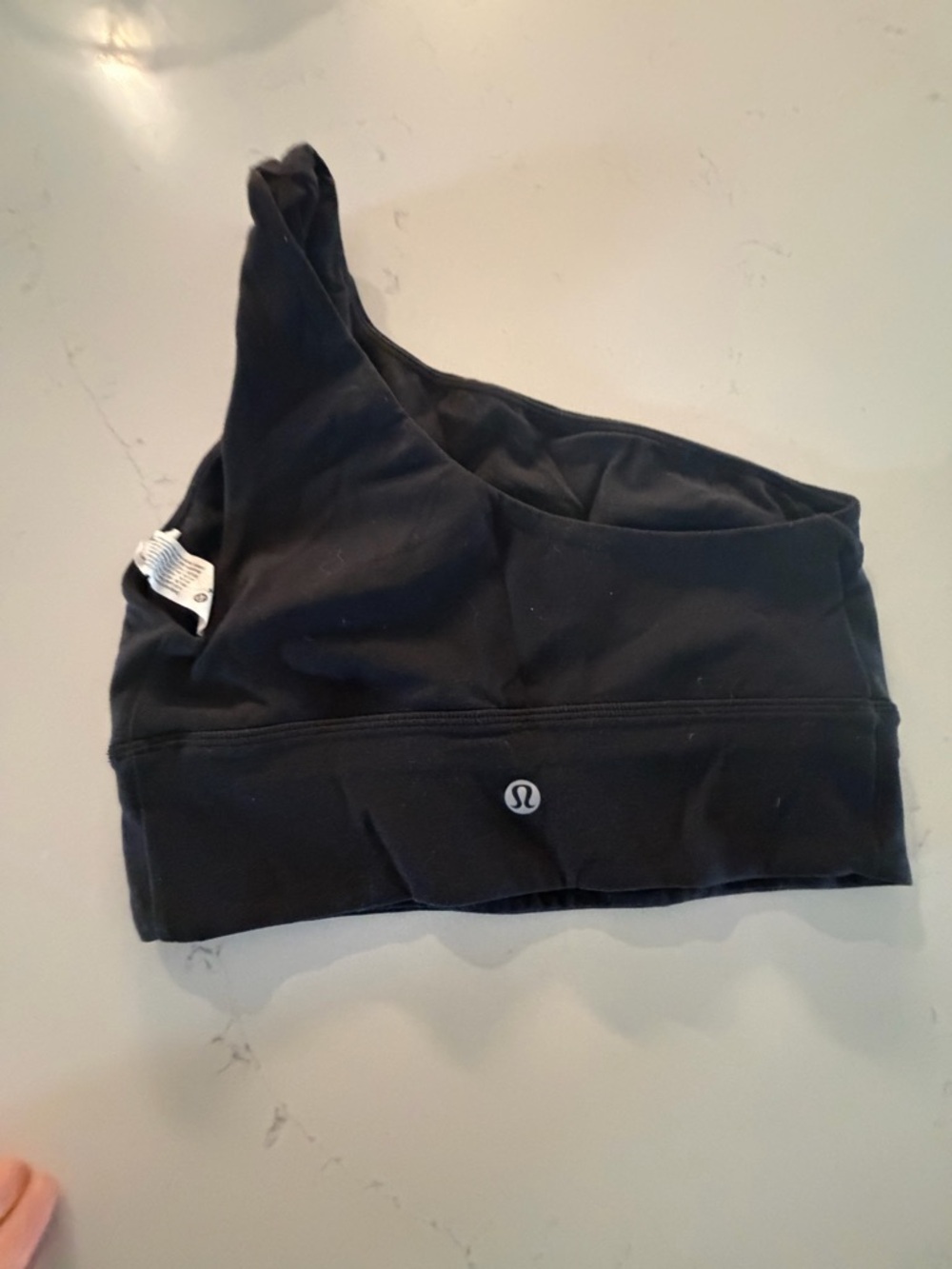 Lululemon one shoulder black bra size 4